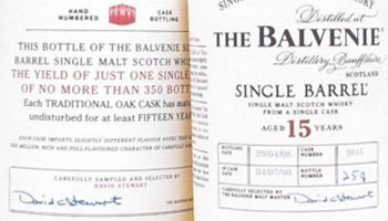 Balvenie 15 Year Old Single Barrel