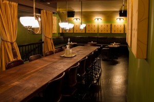 The whisky tasting room at the Flatiron Room in New York City.